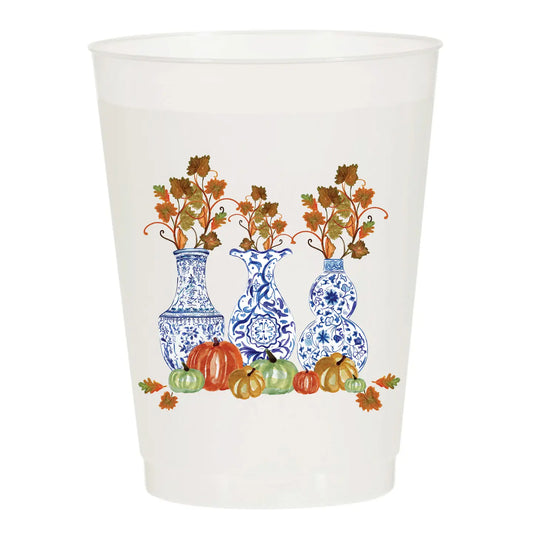 Thanksgiving Ginger Jars Fall Frosted Cups (set of 10)